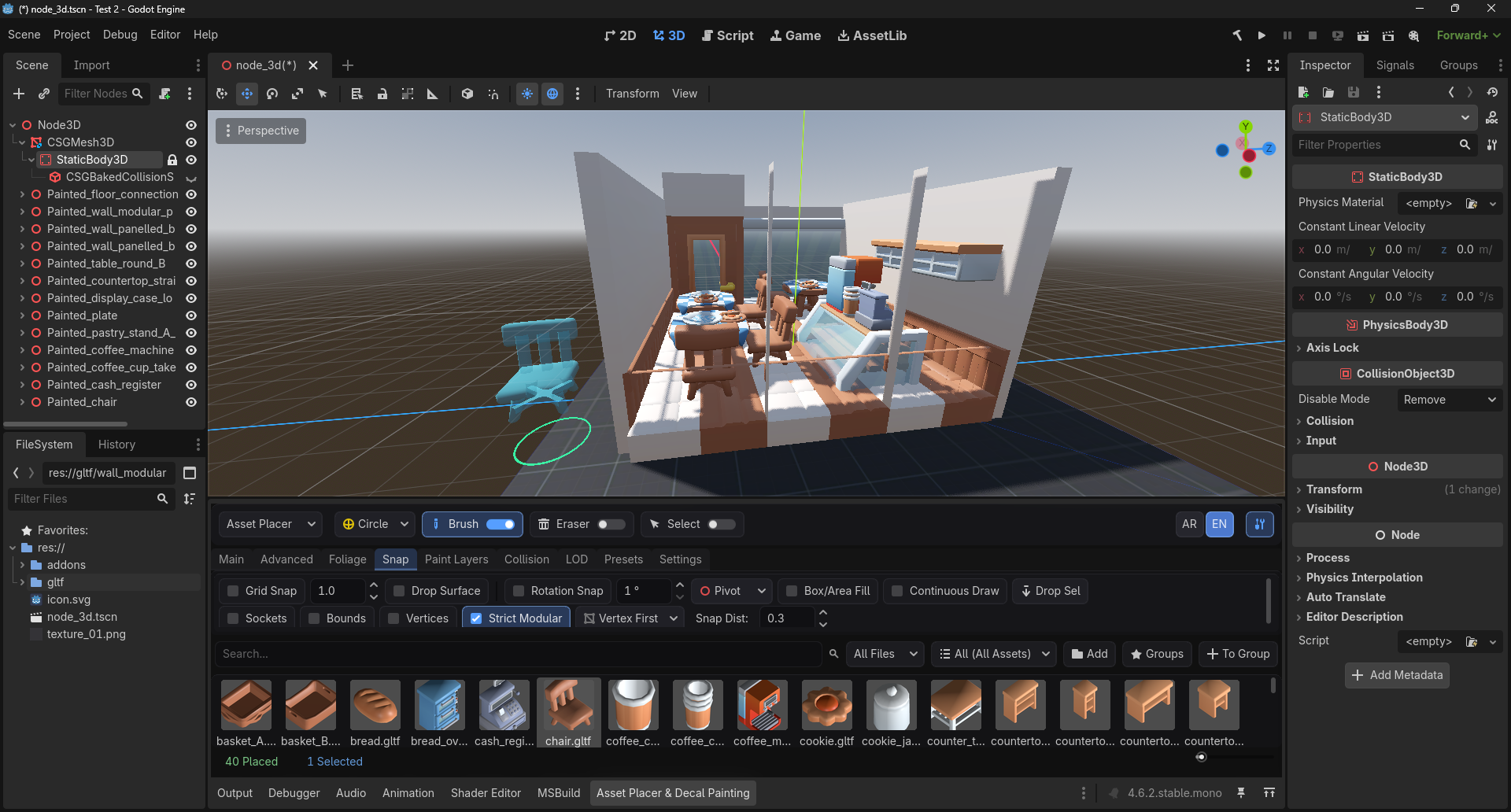 Godot 4 3D Level Builder - Professional scene created with OmniBuilder Plugin